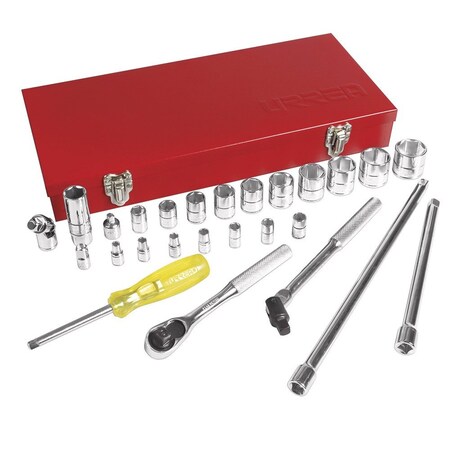 Urrea 1/4", 3/8" Drive SAE, 27 pcs 5200A